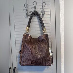 Michael Kors Made In Italy Rare Brown Python Leather Bag MSRP: $798.00
